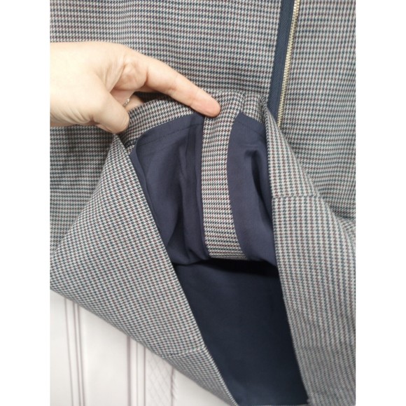 NWT Nordstrom Rack Susina Designer Mini Skirt SZ 10P Navy Indigo Plaid Full Zip - Picture 11 of 16